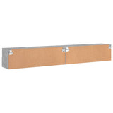 Meubles TV muraux 2pcs gris béton 100x30x30cm bois d'ingénierie