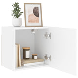 Meubles TV muraux 2 pcs blanc 40,5x30x40 cm bois d'ingénierie