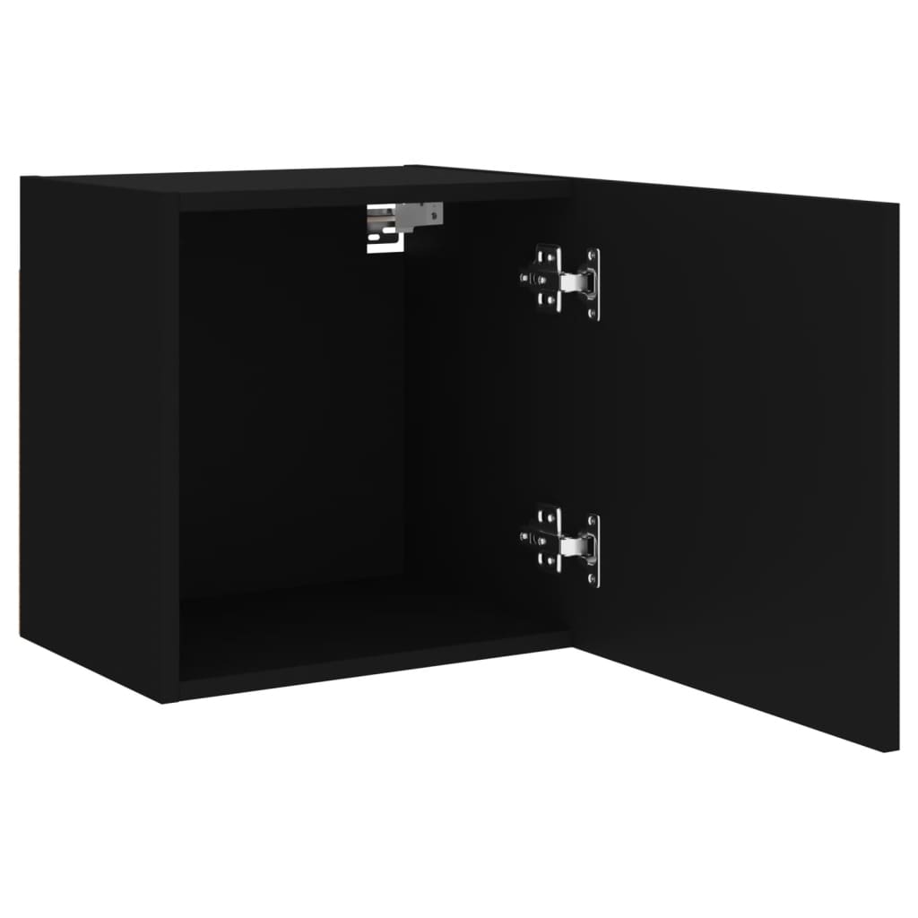 Meubles TV muraux 2 pcs noir 40,5x30x40 cm bois d'ingénierie