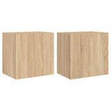 Meubles TV muraux 2 pcs chêne sonoma 40,5x30x40 cm