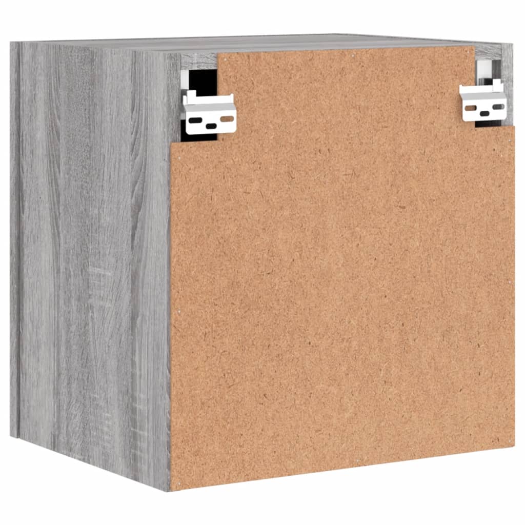 Meuble TV mural sonoma gris 40,5x30x40 cm bois d'ingénierie