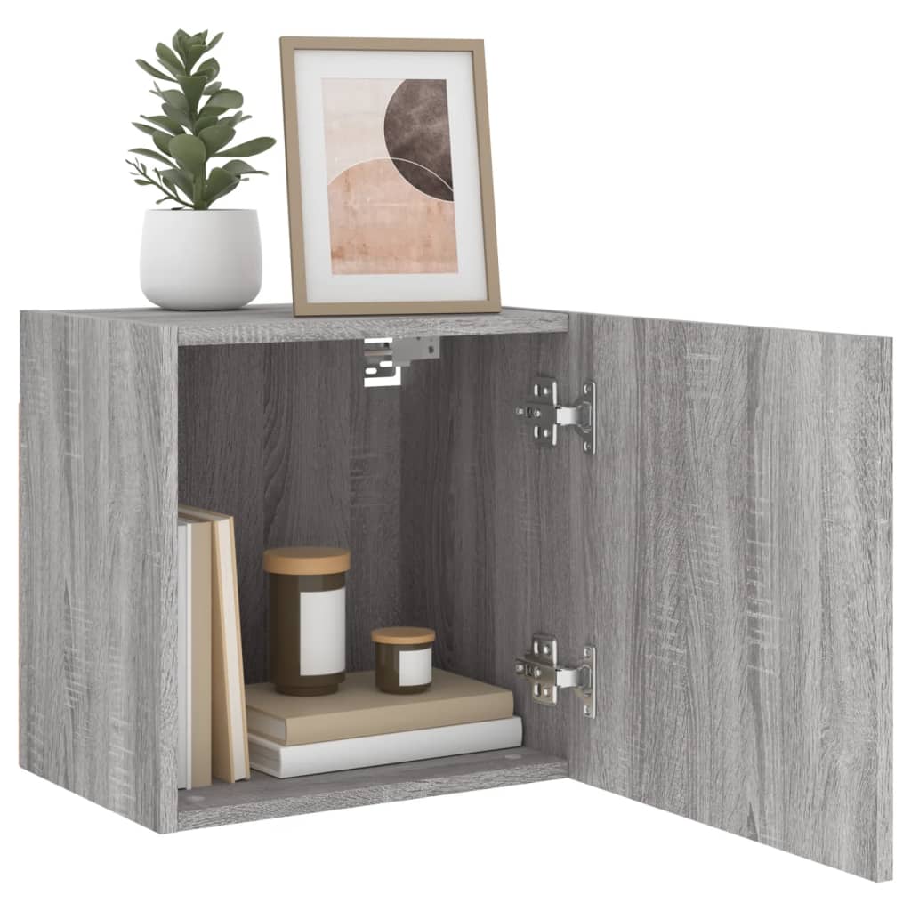 Meubles TV muraux 2pcs sonoma gris 40,5x30x40cm bois ingénierie