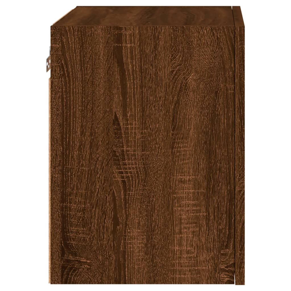 Meubles TV muraux 2 pcs chêne marron 40,5x30x40 cm