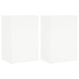 Meubles TV muraux 2 pcs blanc 40,5x30x60 cm bois d'ingénierie