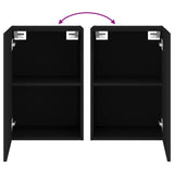 Meubles TV muraux 2 pcs noir 40,5x30x60 cm bois d'ingénierie