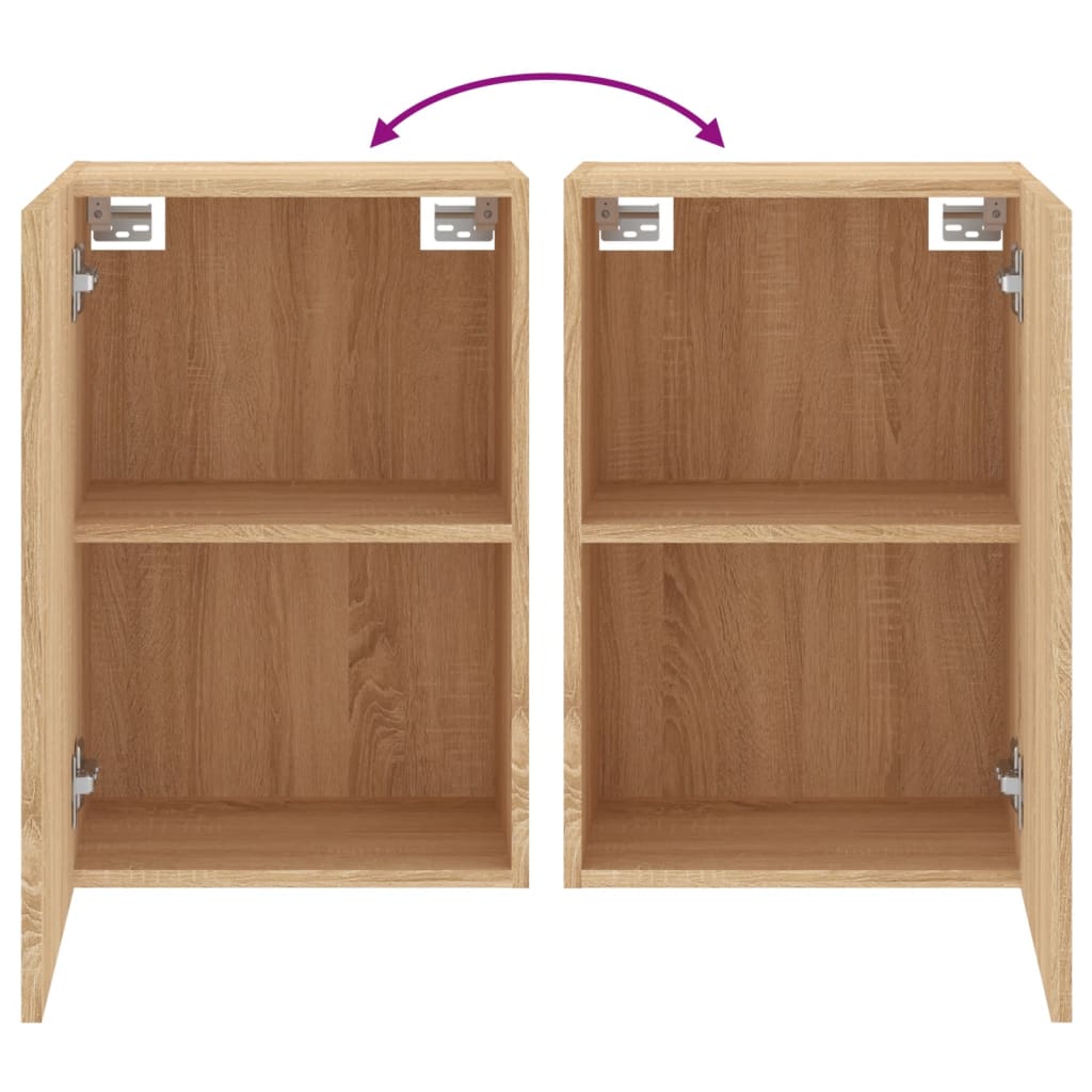 Meubles TV muraux 2 pcs chêne sonoma 40,5x30x60 cm