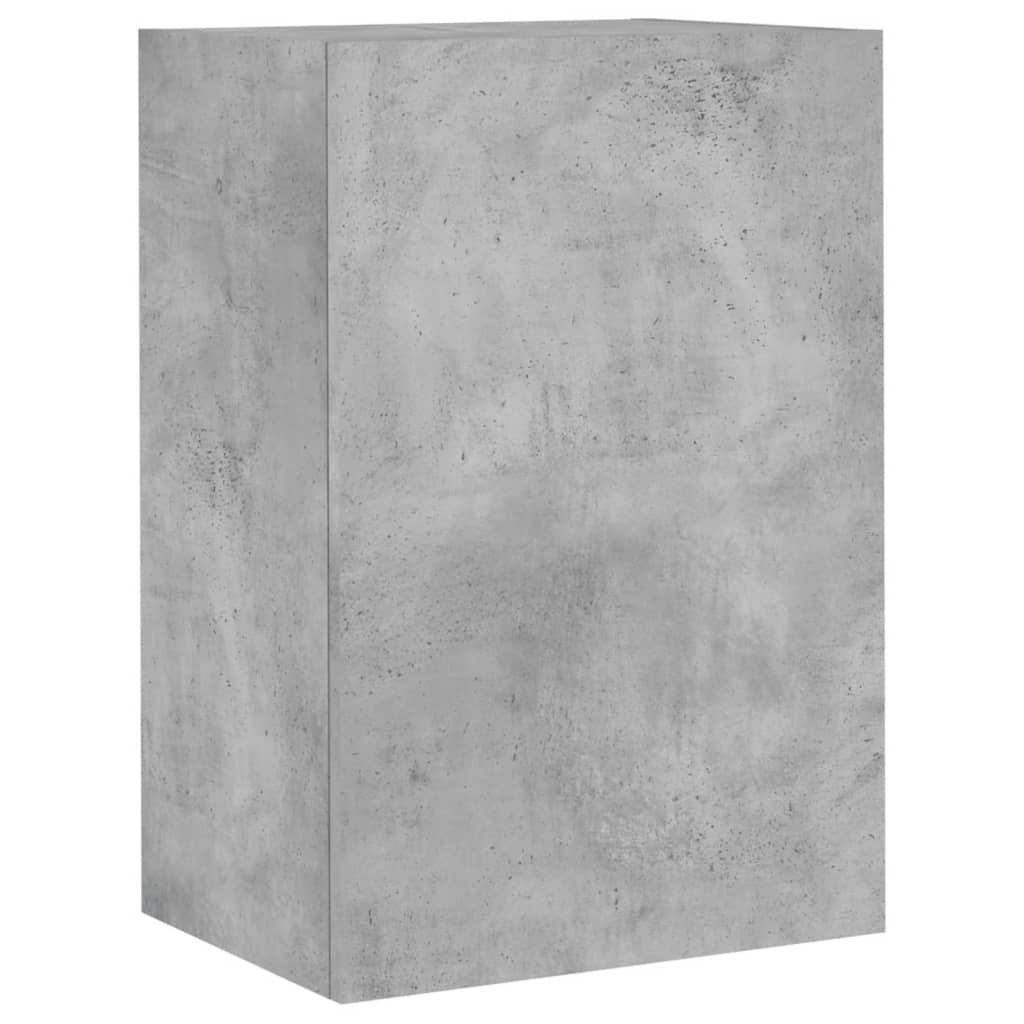 Meuble TV mural gris béton 40,5x30x60 cm bois d'ingénierie