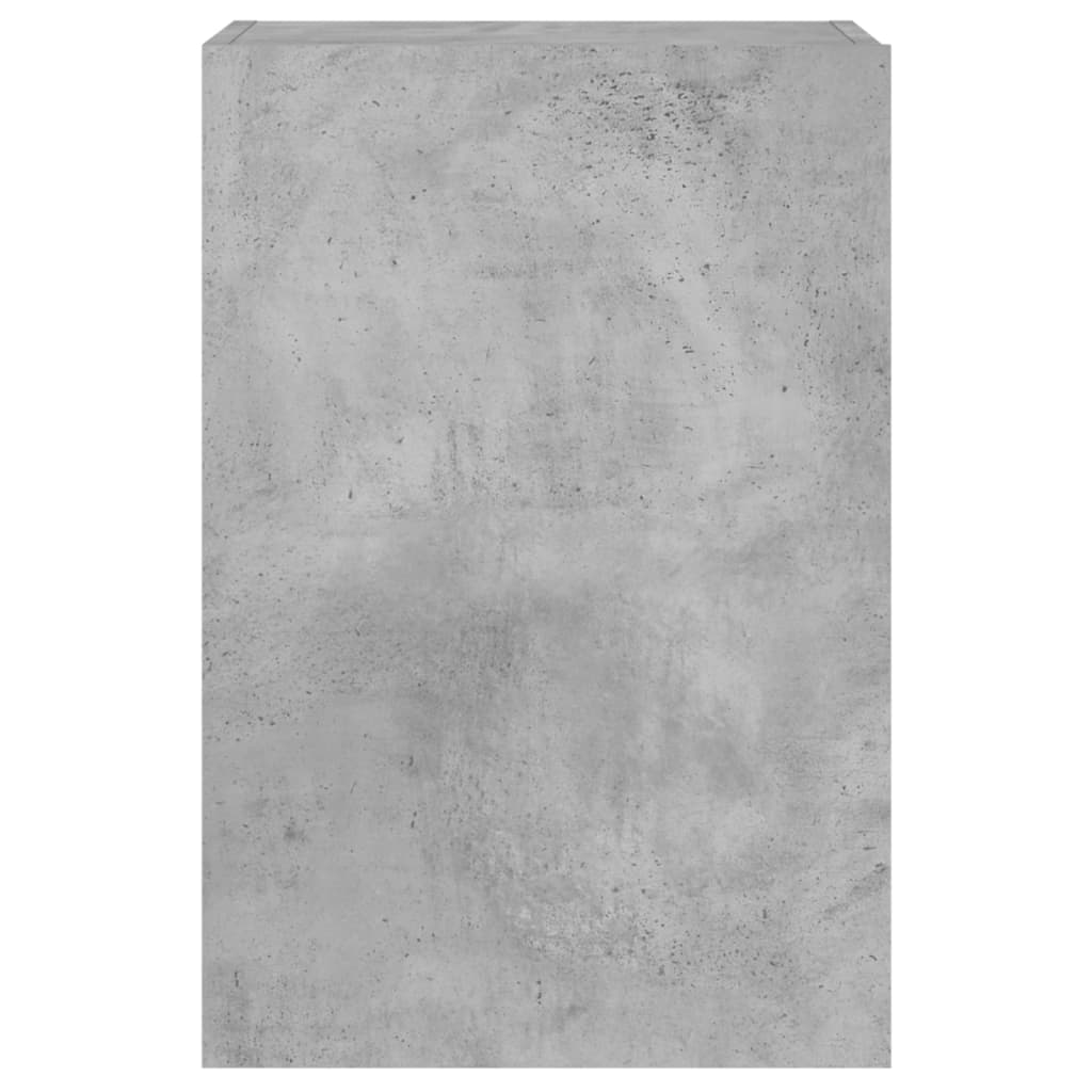 Meuble TV mural gris béton 40,5x30x60 cm bois d'ingénierie