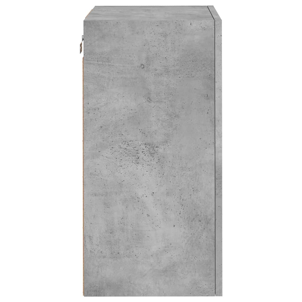 Meuble TV mural gris béton 40,5x30x60 cm bois d'ingénierie