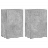 Meubles TV muraux 2 pcs gris béton 40,5x30x60cm bois ingénierie