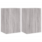 Meubles TV muraux 2pcs sonoma gris 40,5x30x60cm bois ingénierie