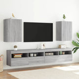 Meubles TV muraux 2pcs sonoma gris 40,5x30x60cm bois ingénierie