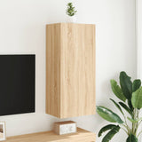 Sonoma oak wall mounted TV cabinet 40.5x30x90 cm engineered wood