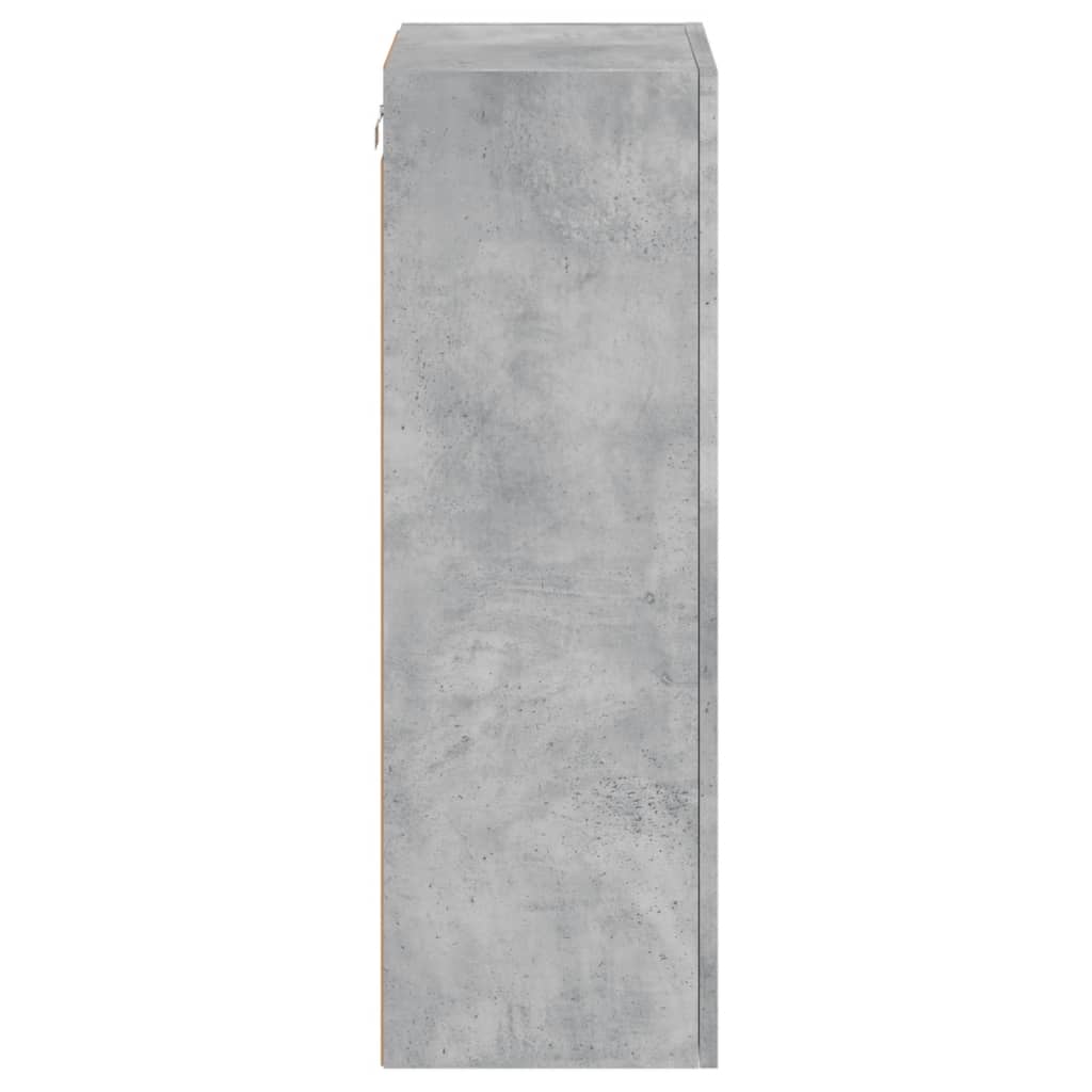 Meuble TV mural gris béton 40,5x30x90 cm bois d'ingénierie