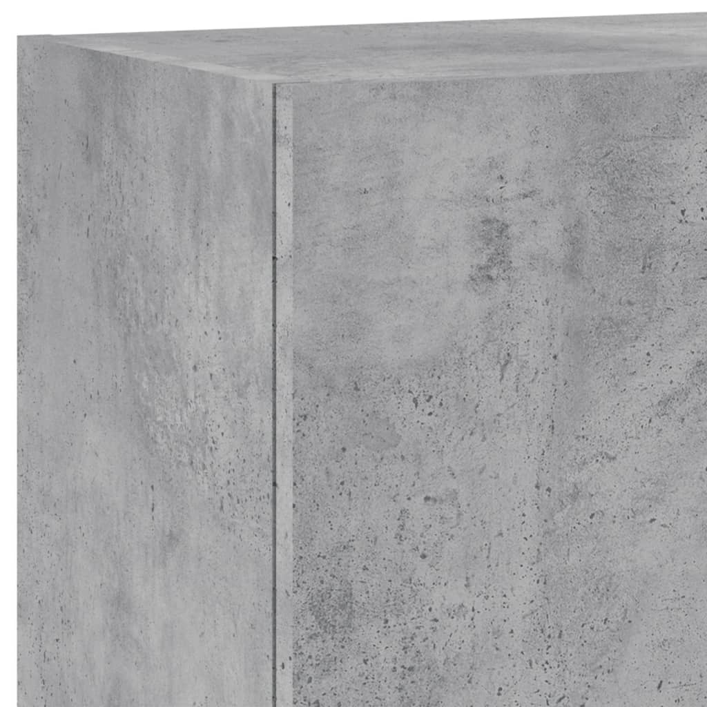 Meuble TV mural gris béton 40,5x30x90 cm bois d'ingénierie