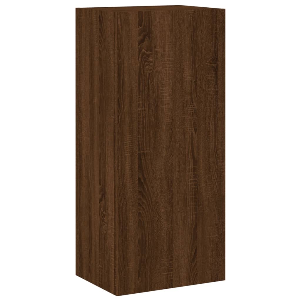 Meuble TV mural chêne marron 40,5x30x90 cm bois d'ingénierie