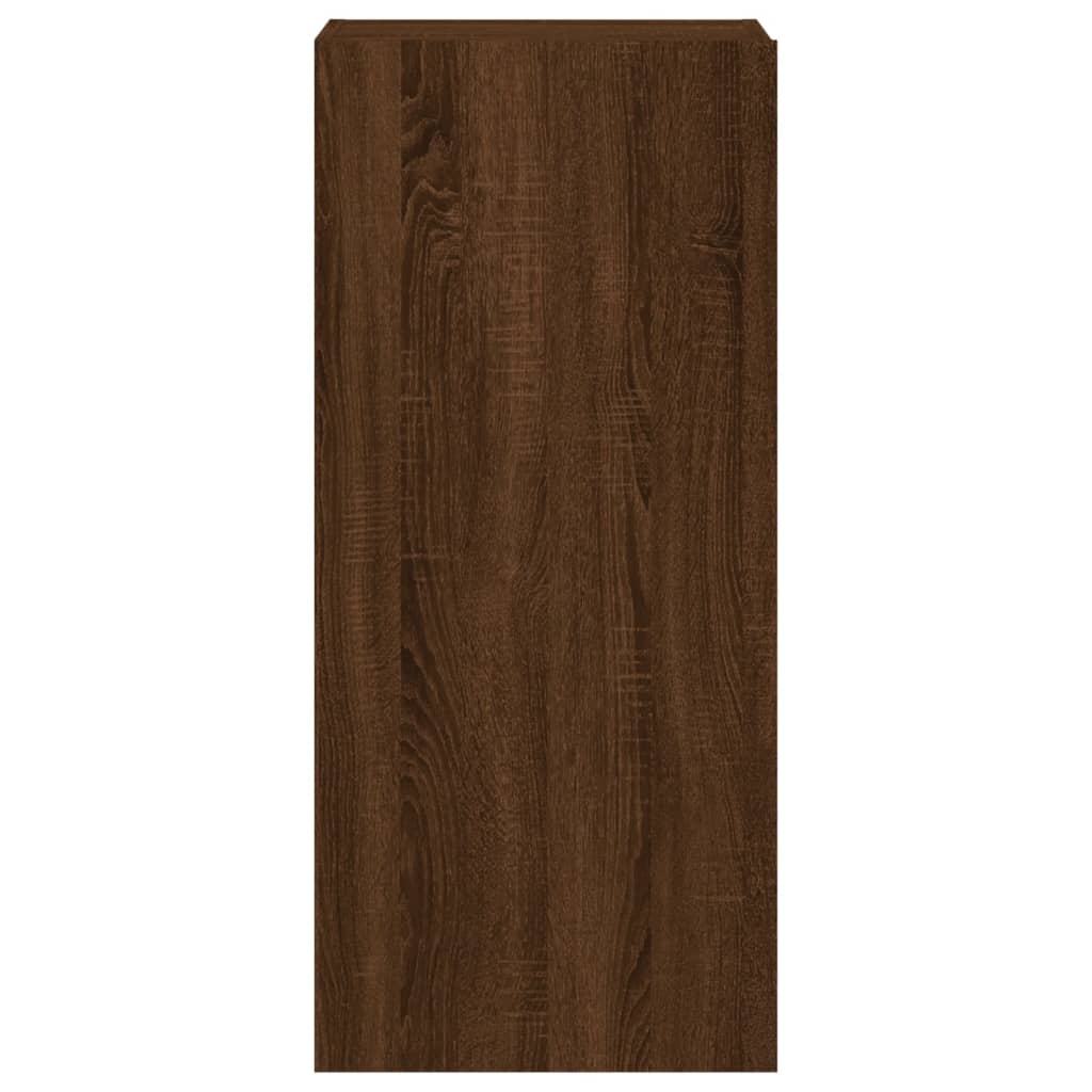 Meuble TV mural chêne marron 40,5x30x90 cm bois d'ingénierie