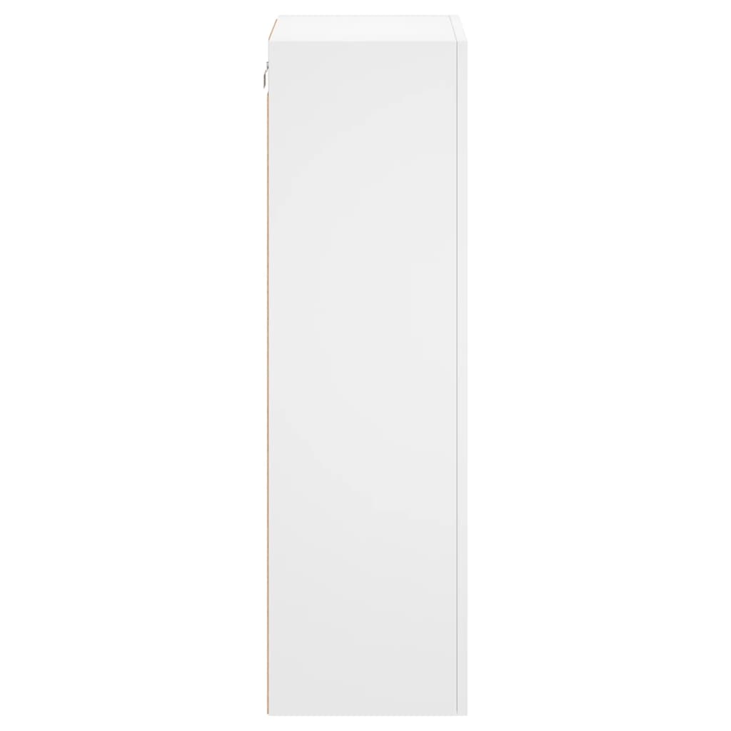 Meuble TV mural blanc 40,5x30x102 cm bois d'ingénierie