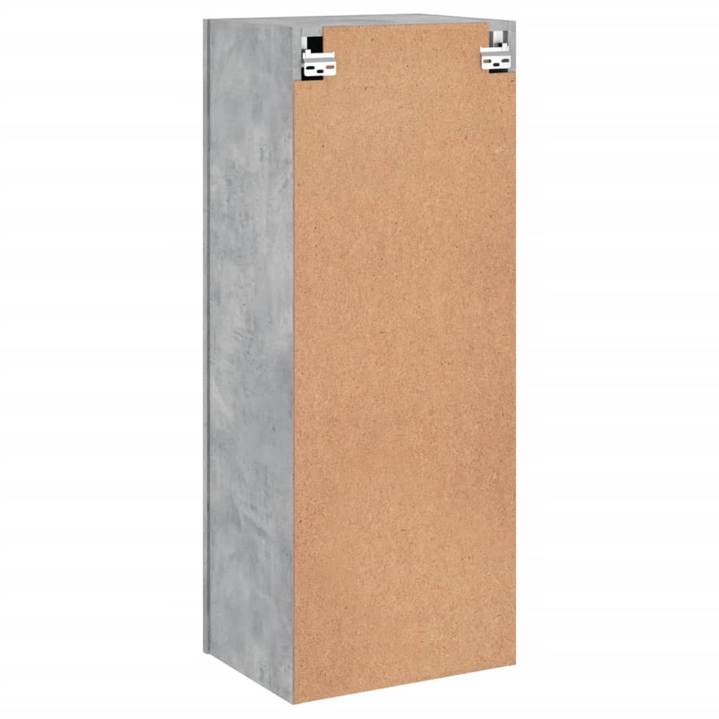 Meuble TV mural gris béton 40,5x30x102 cm bois d'ingénierie