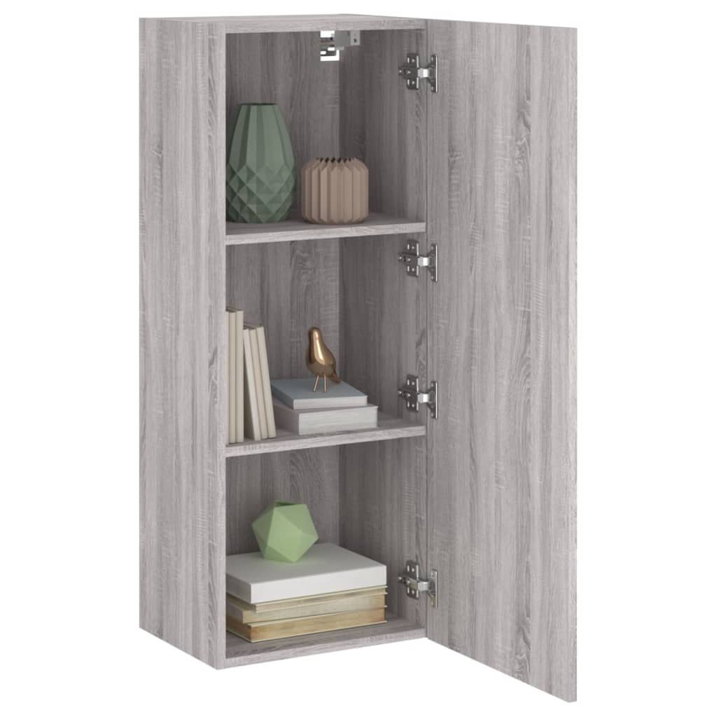 Meuble TV mural sonoma gris 40,5x30x102 cm bois d'ingénierie