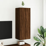 Meuble TV mural chêne marron 40,5x30x102 cm bois d'ingénierie