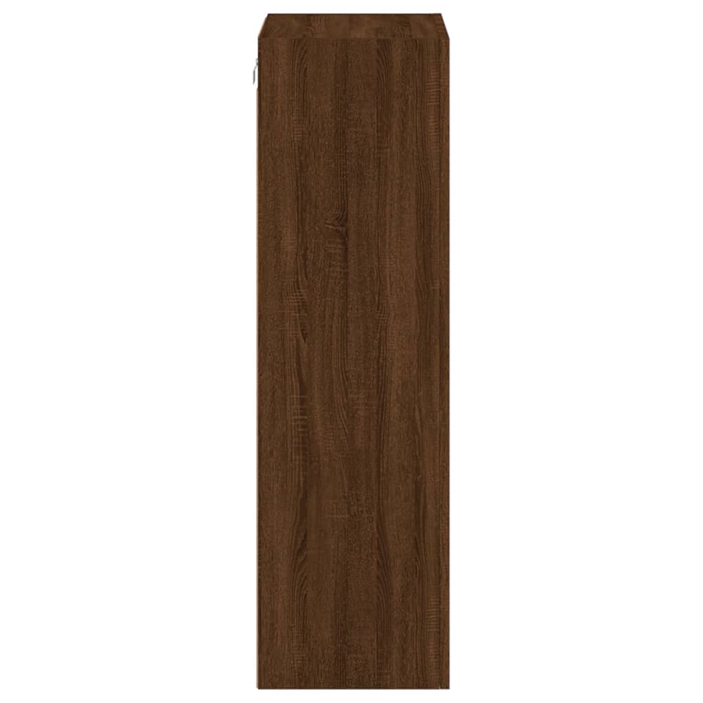 Meuble TV mural chêne marron 40,5x30x102 cm bois d'ingénierie