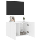 Meuble TV mural blanc 60x30x41 cm