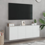 Meubles TV muraux 2 pcs blanc 60x30x41 cm