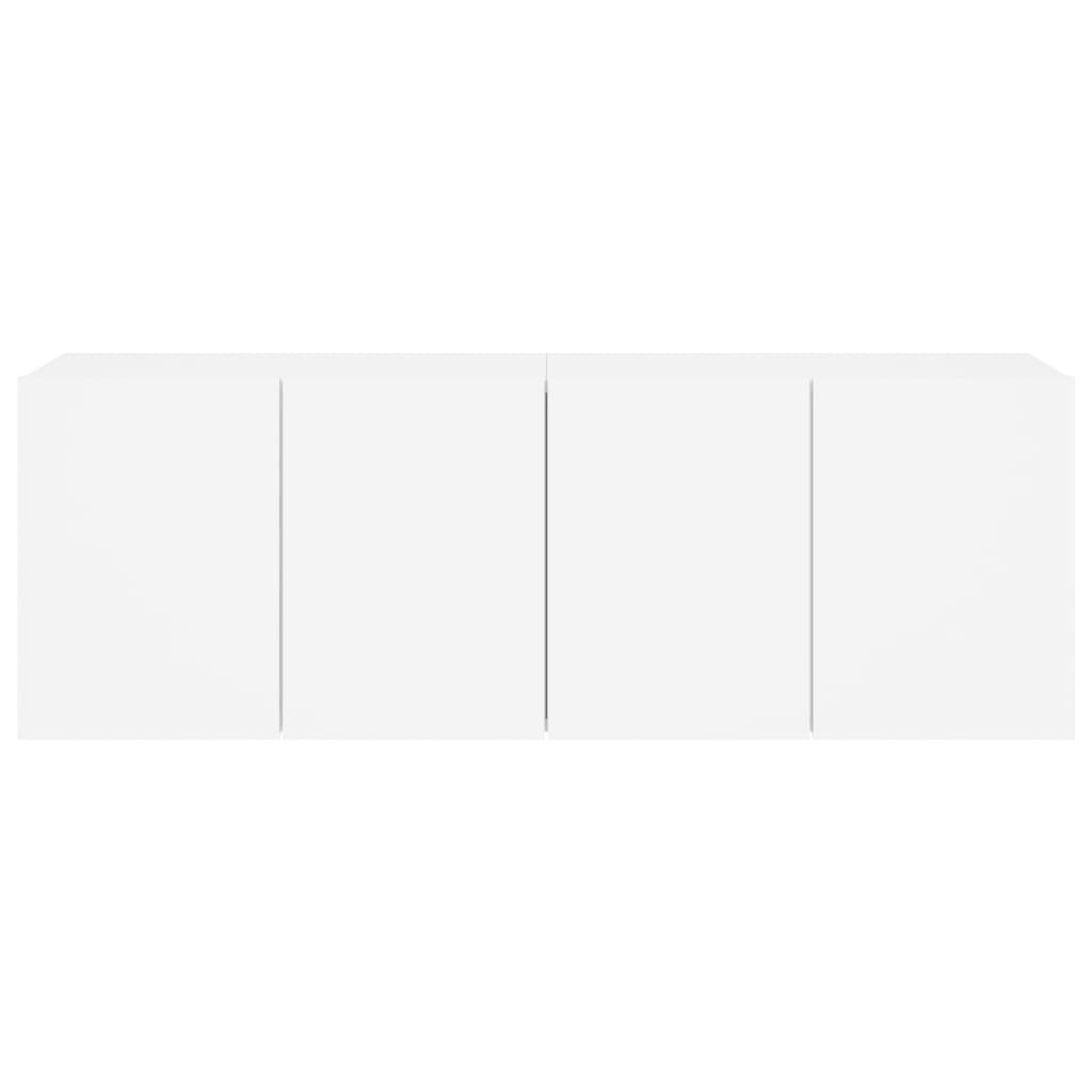 Meubles TV muraux 2 pcs blanc 60x30x41 cm