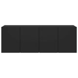 Meubles TV muraux 2 pcs noir 60x30x41 cm