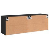 Meubles TV muraux 2 pcs noir 60x30x41 cm