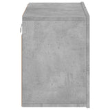 Meuble TV mural gris béton 60x30x41 cm