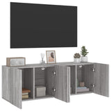 Meubles TV muraux 2 pcs sonoma gris 60x30x41 cm