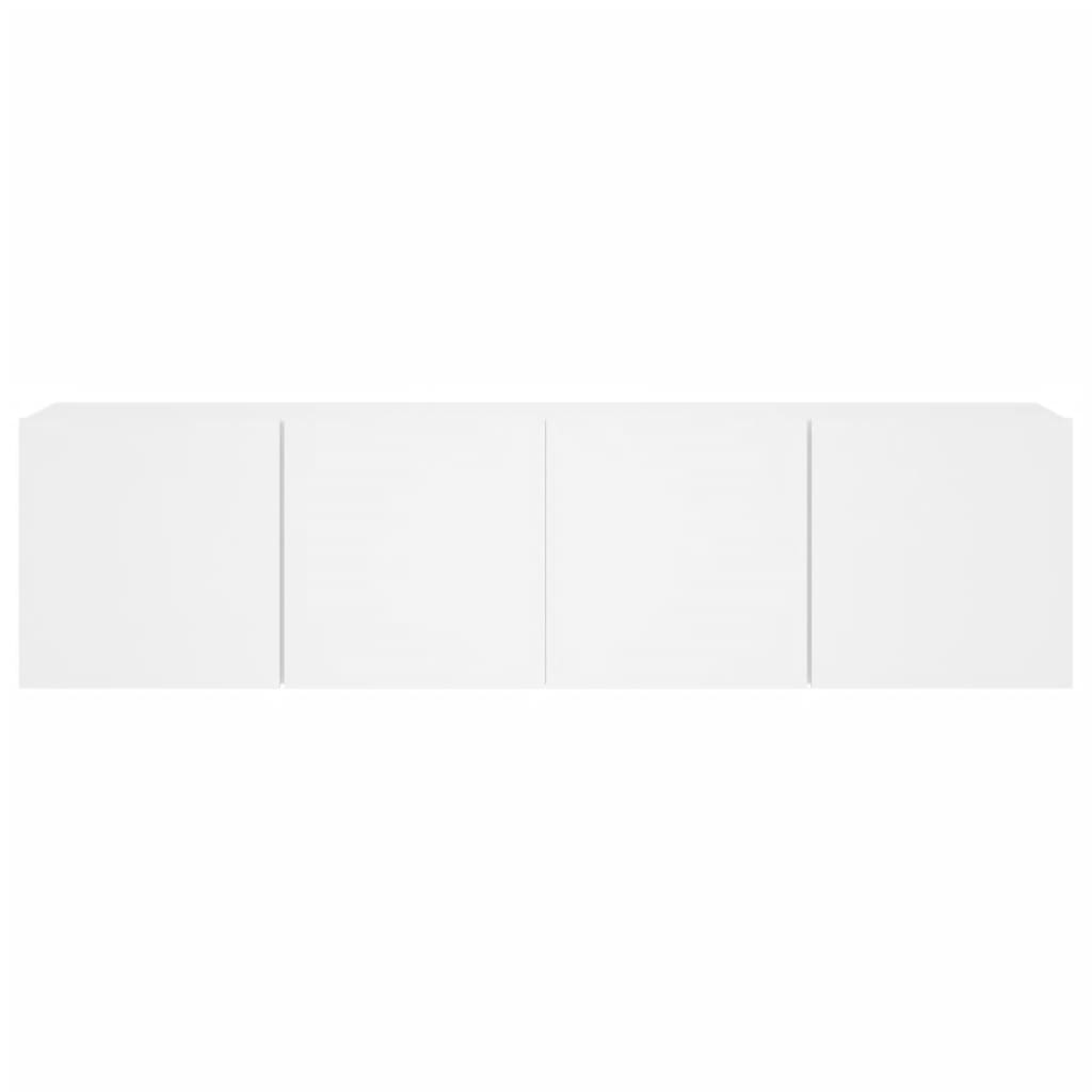 Meubles TV muraux 2 pcs blanc 80x30x41 cm