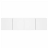 Meubles TV muraux 2 pcs blanc 80x30x41 cm