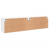 Meubles TV muraux 2 pcs blanc 80x30x41 cm