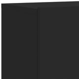 Meubles TV muraux 2 pcs noir 80x30x41 cm