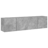 Meubles TV muraux 2 pcs gris béton 80x30x41 cm