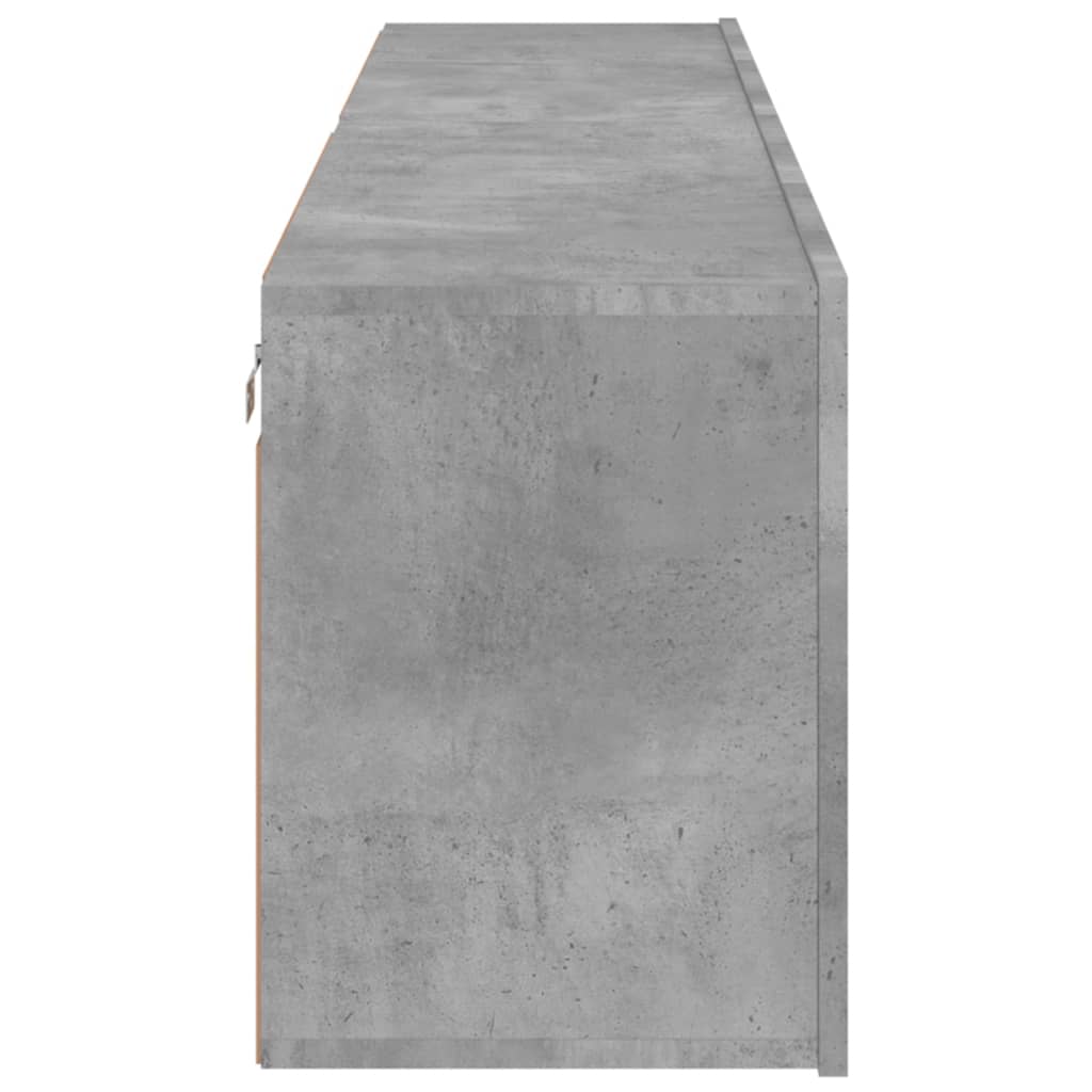 Meubles TV muraux 2 pcs gris béton 80x30x41 cm