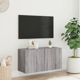 Meuble TV mural sonoma gris 80x30x41 cm