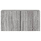 Meuble TV mural sonoma gris 80x30x41 cm