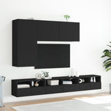 Meuble TV mural noir 100x30x41 cm