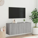 Meuble TV mural sonoma gris 100x30x41 cm