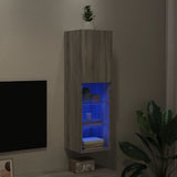 Meuble TV avec lumières LED sonoma gris 30,5x30x102 cm