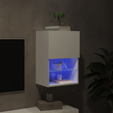 Meuble TV avec lumières LED blanc 40,5x30x60 cm