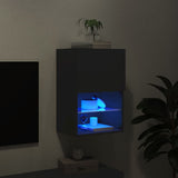 Meuble TV avec lumières LED noir 40,5x30x60 cm