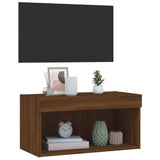 Meuble TV avec lumières LED chêne marron 60x30x30 cm