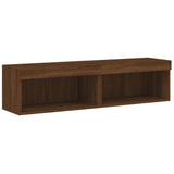 Meubles TV avec lumières LED 2 pcs chêne marron 60x30x30 cm