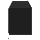 Meubles TV muraux avec lumières LED 2 pcs noir 60x35x41 cm