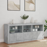 Sideboard mit betongrauen LED-Leuchten 162x37x67 cm